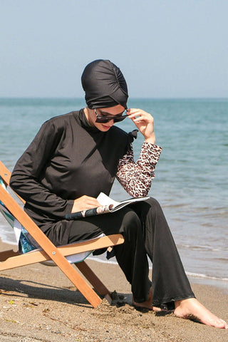 Lycra Black Burkini Modest Swimwear M2101 - By Baano