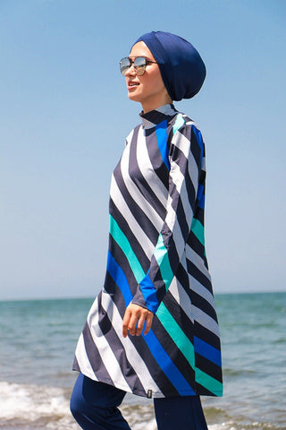 Lycra Navy Burkini Modest Swimwear 1953 - By Baano