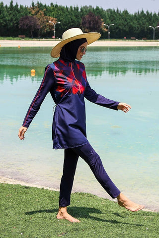 Woven Navy Burkini Modest Swimwear M2269 - By Baano