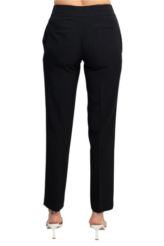 Le Suit Shawl Collar Long Sleeve Mini Herringbone Piping Detail Flap Pockets Jacket with Mid Waist Button Zipper Closure Pockets Slim Pants (Two Piece) - Glamourous Grace
