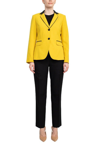 Emily Notched Collar 2 Button Long Sleeve Flap Pockets Two Piece Set - Glamourous Grace