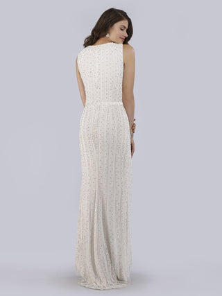Lara Brand Beaded Faux-Wrap V-Neck Bridal Gown - By Baano