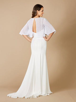 Lara Gina Beaded Tulle Capelet - By Baano