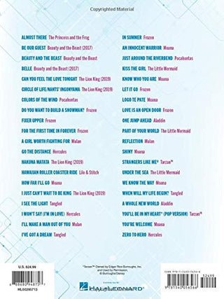 The 40 Most-Streamed Disney Songs: Easy Piano Songbook (Spiral Bound) - By Baano