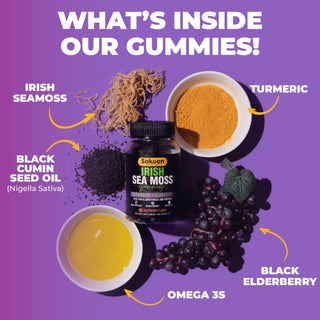 Sea Moss Gummies With Elderberry & Black Seed Oil - By Baano