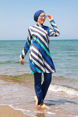 Lycra Navy Burkini Modest Swimwear 1953 - By Baano