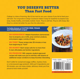 The 5-Ingredient College Cookbook: Easy, Healthy Recipes for the Next Four Years & Beyond (Spiral Bound) - By Baano