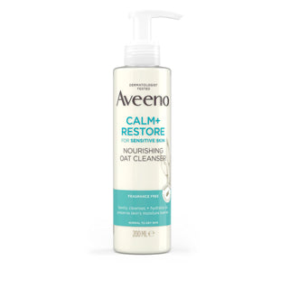 Aveeno Calm + Restore Nourishing Oat Sensitive Skin Cleanser Fragrance-Free -7.8 Oz