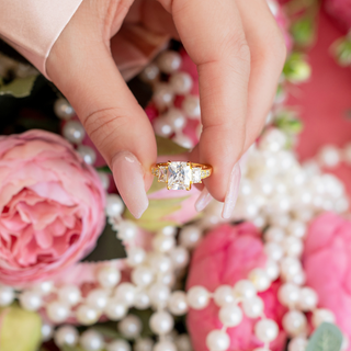 Gretchen Engagement Ring in Gold - Triple the Brilliance