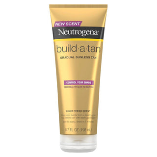 Neutrogena Build-a-Tan Sunless Tan Lotion, Gradual, Control Your Shade, Light Fresh Scent
