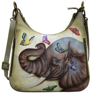 Convertible Slim Hobo With Crossbody Strap - 662 - By Baano