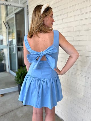Isabelle Bow Back Mini Dress