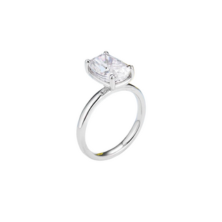 2.5ct Elongated Cushion Cut Solitaire Moissanite Engagement Ring Ring Deluxe Fine Jewelry