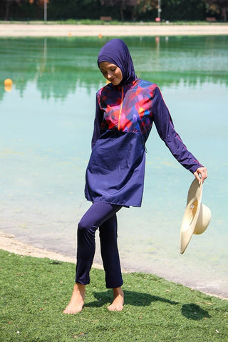 Woven Navy Burkini Modest Swimwear M2269 - By Baano