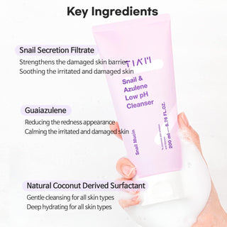 TIA'M Snail & Azulene Low pH Cleanser