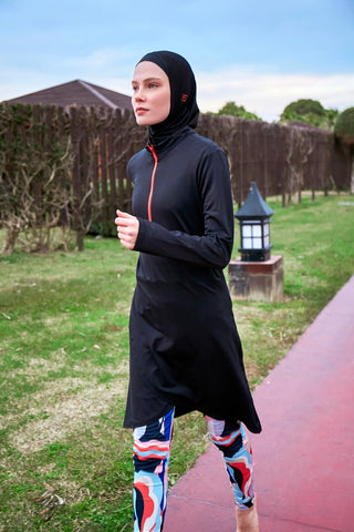 Lycra Black Burkini Modest Swimwear M2464 - By Baano
