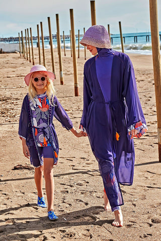 Colorful Printed Kids' Kimono P2421 - By Baano