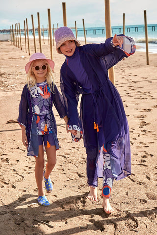 Colorful Printed Kids' Kimono P2421 - By Baano