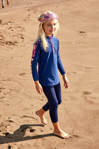 Parachute Navy Blue Girls Swimwear K2402 - By Baano