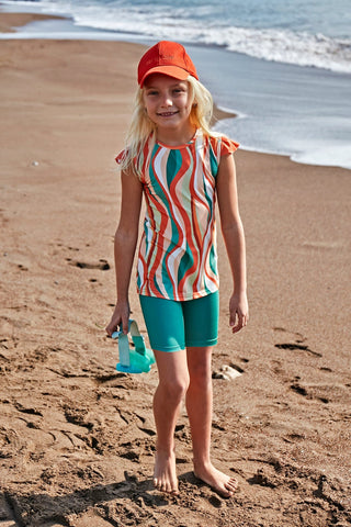 Lycra Green Girls Swimwear K2406 - By Baano
