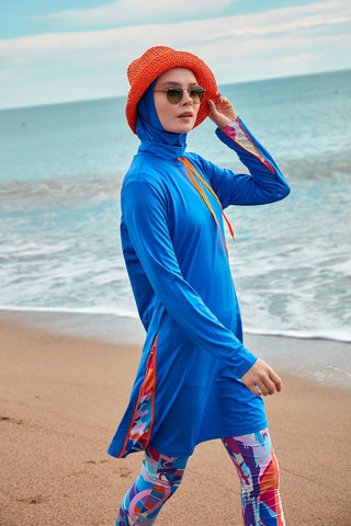 Lycra Royal Blue Burkini Modest Swimwear M2483 - By Baano