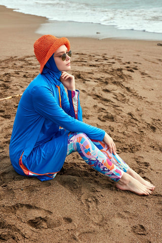 Lycra Royal Blue Burkini Modest Swimwear M2483 - By Baano