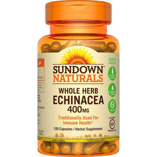 Sundown Naturals Echinacea, Whole Herb, 400 Mg, Capsules