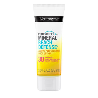 Neutrogena Purescreen+ Beach Defense Performance Mineral Sunscreen Lotion SPF 30 3 Fl Oz