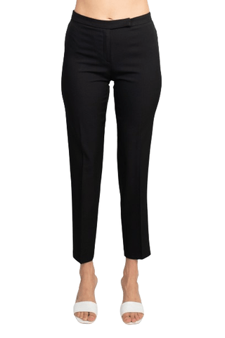 John Meyer Collection Notched Collar Long Sleeve Long Jacket Leopard Print Two Button Pockets Zipper Closure Pants Stretch Crepe Pant Set - Glamourous Grace