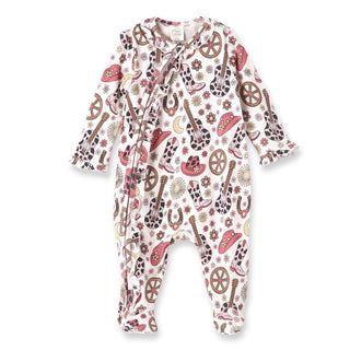 Cowgirl Cutie Bamboo Zipper Romper - By Baano