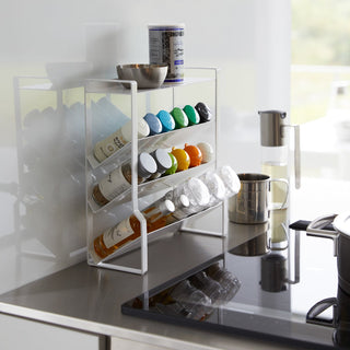 Four-Tier Slim Spice Rack - Steel - By Baano