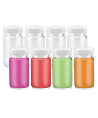 Glass Juice Shot Bottles Set