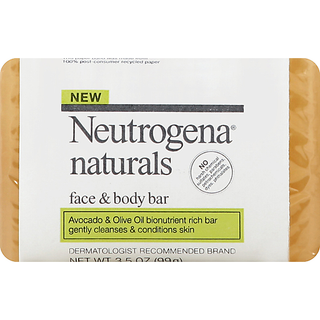 Neutrogena Naturals Face & Body Bar, Avocado & Olive Oil