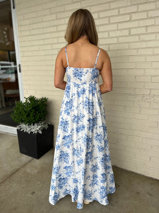 Melanie Floral Sleeveless Maxi Dress