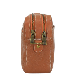 Heritage Leather Twin Zippered Crossbody - 8457