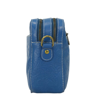 Heritage Leather Twin Zippered Crossbody - 8457