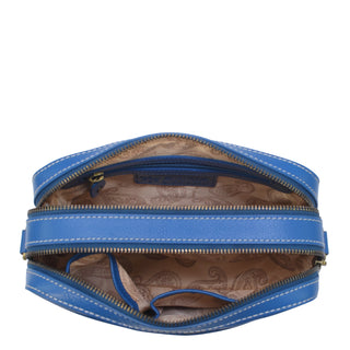 Heritage Leather Twin Zippered Crossbody - 8457