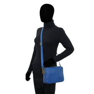 Heritage Leather Twin Zippered Crossbody - 8457