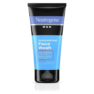Neutrogena Men's Invigorating Daily Foaming Gel Face Wash, Energizing & Refreshing Oil-Free Facial Cleanser For Men, 5.1 Fl. Oz