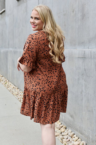 Jade by Jane Sweet & Playful Full Size Ruffle Sleeve Mini Dress