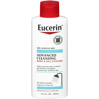 Eucerin Advanced Cleansing Body and Face Cleanser, 16.9 Fl Oz - By Baano