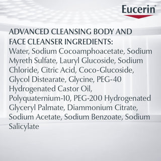 Eucerin Advanced Cleansing Body and Face Cleanser, 16.9 Fl Oz - By Baano