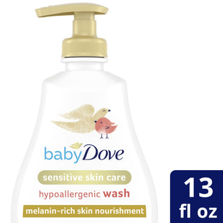 Baby Dove Sensitive Wash For Bath Time, Melanin-Rich Skin Nourishment, 13 Oz