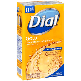 Dial Antibacterial Deodorant Bar Soap, Gold, 4 Ounce Bars