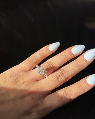 2.5ct Elongated Cushion Cut Eternity Engagement Ring Ring Deluxe Fine Jewelry