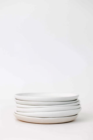 Drift Appetizer Plate - Matte White - Set of 6