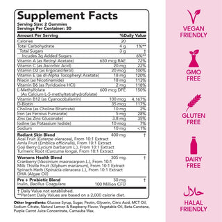 Women’s Multivitamin Gummies with Beauty, Energy & Digestive Support - By Baano