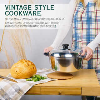 3 Quarts Round Dutch Oven with Lid - By Baano