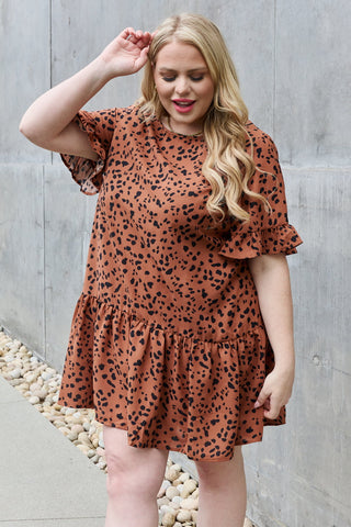 Jade by Jane Sweet & Playful Full Size Ruffle Sleeve Mini Dress