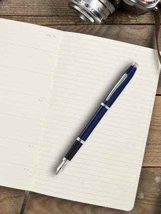 Century® II Translucent Blue Lacquer Fine Nib Fountain Pen - By Baano